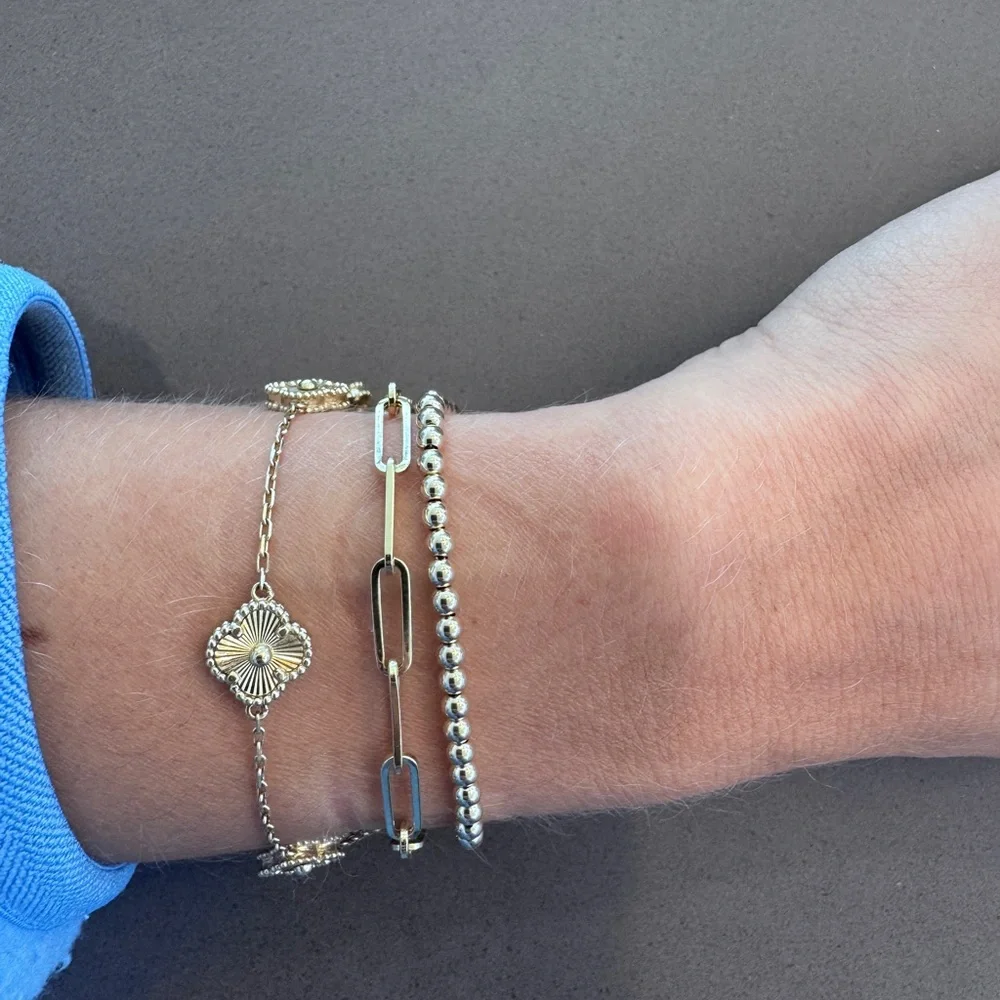 Brilliant Earth Devon Paperclip Chain Bracelet Extra Large 14k Yellow Gold 6.5in - Picture 7 of 9